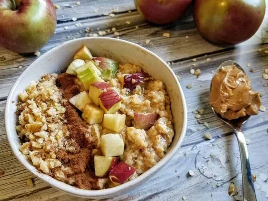 Microwave Apple Peanut Butter Oatmeal