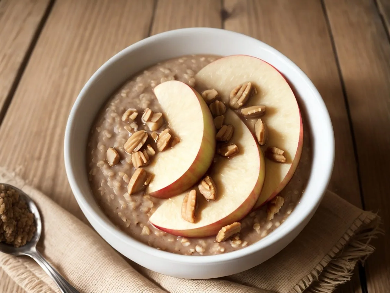 Microwave Apple Peanut Butter Oatmeal