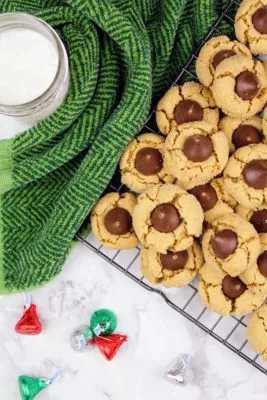 Healthier Peanut Butter Blossoms