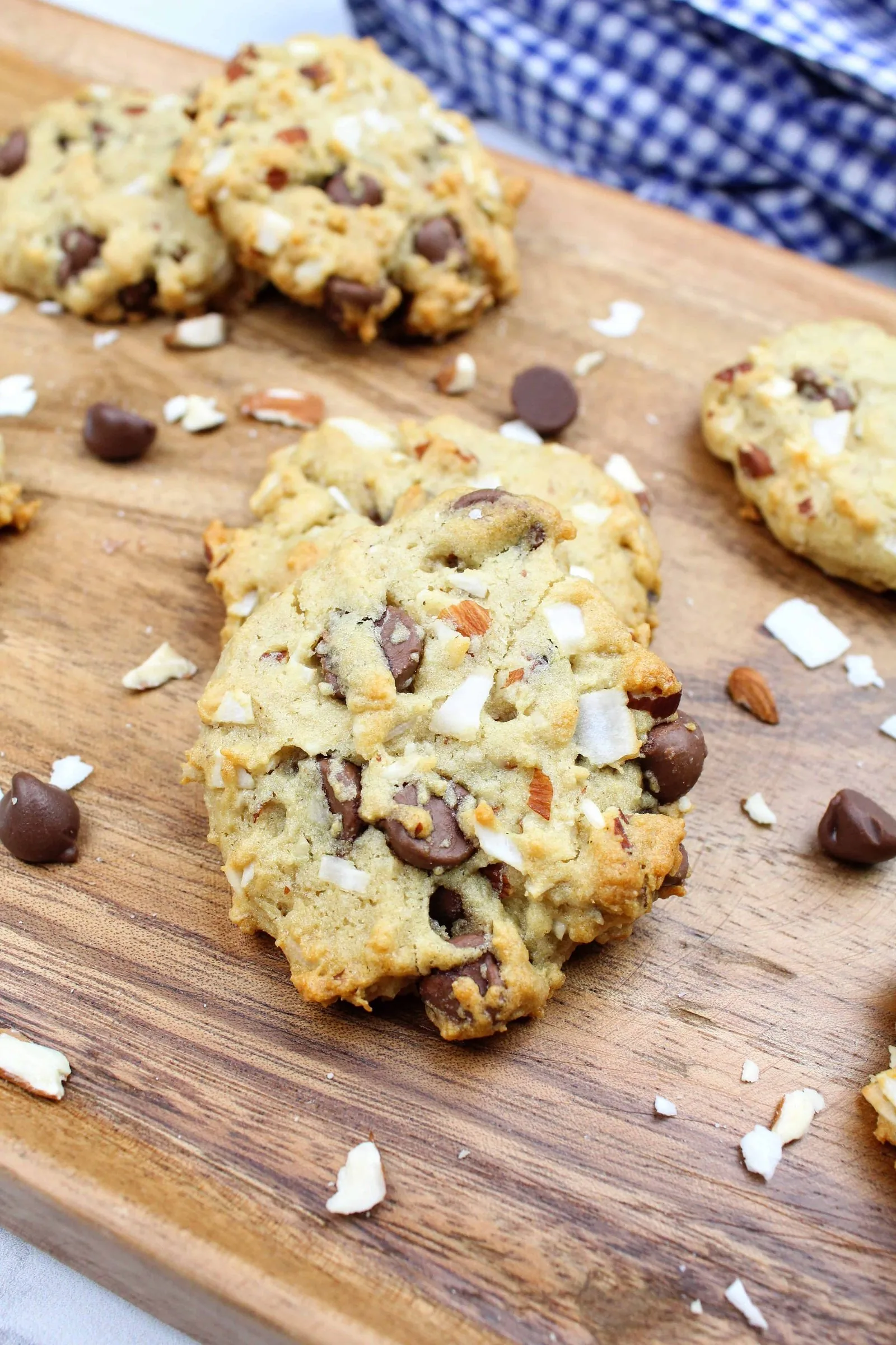Vegan Almond Coconut Chocolate Chip Cookies {Vegan, Gluten-Free}
